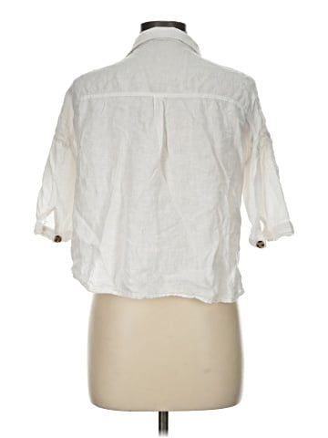 Zara 3/4 Sleeve Button-Down Shirt (view 2)