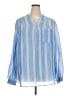 H&M Stripes Blue Long Sleeve Blouse Size 18 - photo 1