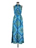 Taylor 100% Polyester Paisley Blue Casual Dress Size 8 - photo 1