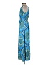 Taylor 100% Polyester Paisley Blue Casual Dress Size 8 - photo 5
