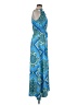 Taylor 100% Polyester Paisley Blue Casual Dress Size 8 - photo 4