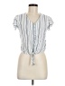 Sim & Sam 100% Rayon White Short Sleeve Blouse Size M - photo 1