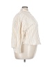 Old Navy 100% Cotton Stripes Ivory 3/4 Sleeve Button-Down Shirt Size XXL - photo 4