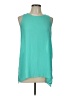 Lush 100% Polyester Teal Sleeveless T-Shirt Size L - photo 1
