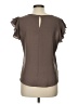 E&M Collection Brown Short Sleeve Top Size L - photo 2