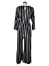 NY Collection Stripes Black Jumpsuit Size L - photo 2