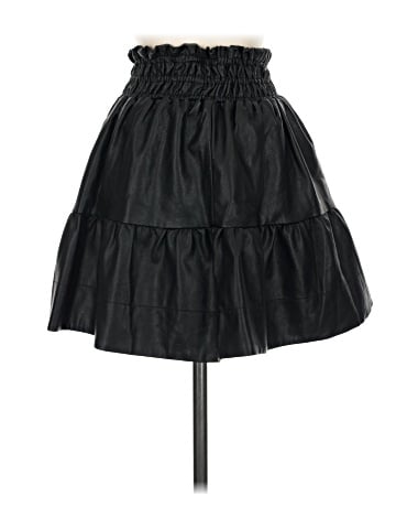 By Anthropologie Faux Leather Skirt (view 1)
