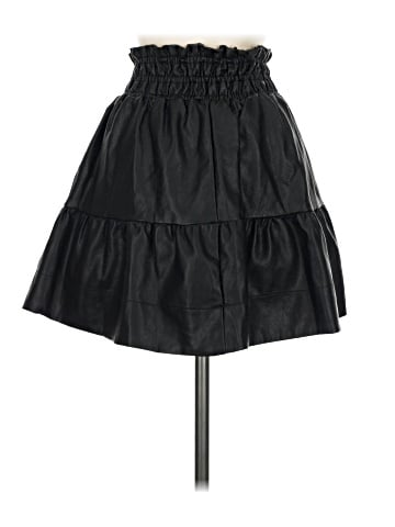 By Anthropologie Faux Leather Skirt (view 2)