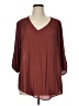 Torrid 100% Polyester Burgundy 3/4 Sleeve Blouse Size 1X Plus (1) - photo 1
