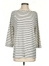 Staccato Stripes Ivory 3/4 Sleeve Top Size S - photo 1