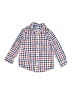 Janie and Jack 100% Cotton Checkered-gingham Blue Long Sleeve Button-Down Shirt Size 18-24 mo - photo 1