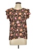 Rose & Thyme Brown Short Sleeve Blouse Size L - photo 1