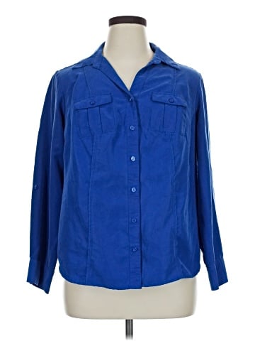 Roz & Ali Long Sleeve Button-Down Shirt (view 1)