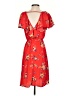 Soprano 100% Polyester Floral Red Casual Dress Size S - photo 2
