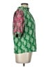THML 100% Cotton Green Short Sleeve Blouse Size L - photo 4