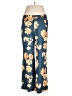 Unbranded 100% Polyester Floral Blue Casual Pants Size XL - photo 1