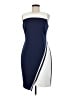 Tommy Hilfiger Color Block Blue Cocktail Dress Size 6 - photo 1