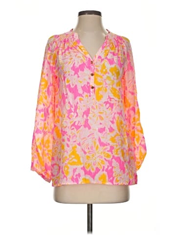 Lilly Pulitzer 3/4 Sleeve Silk Top (view 1)
