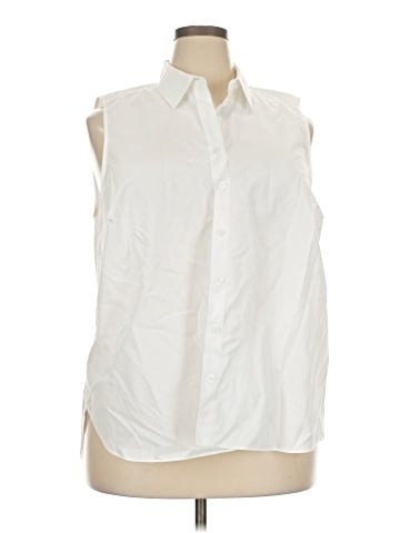 Lands' End Sleeveless Button-Down Shirt (view 1)