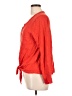 Caslon 100% Cotton Red Long Sleeve Blouse Size L - photo 5