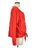 Caslon 100% Cotton Red Long Sleeve Blouse Size L - photo 4