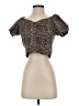 Marissa Webb Animal Print Leopard Print Brown Short Sleeve Top Size XS - photo 1