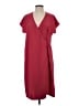 W by Worth 100% Polyester Solid Pink Burgundy Casual Dress Size 4 - photo 1