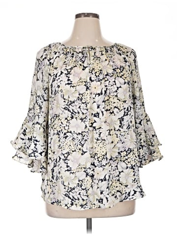 Chaps 3/4 Sleeve Blouse (view 1)