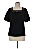 Talbots 100% Cotton Black Short Sleeve Blouse Size M (petite) - photo 1