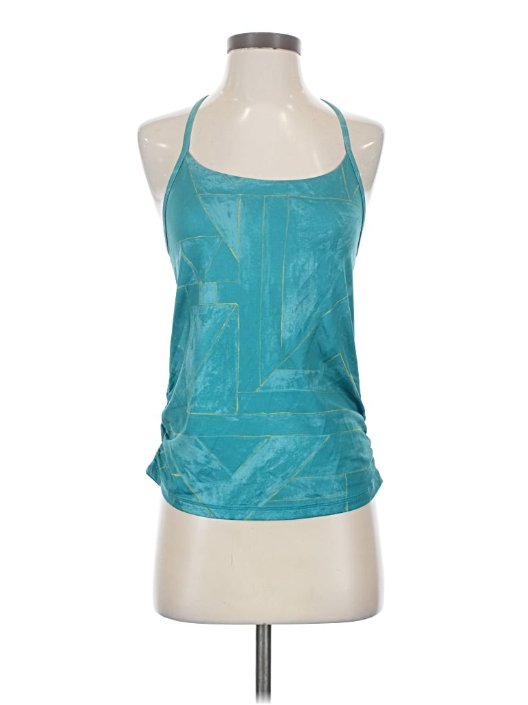 Pre-owned Prana Tank Top Teal Halter Neckline Tops