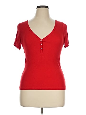 Victoria's Secret Short Sleeve Henley (view 1)