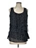 DressBarn 100% Polyester Black Sleeveless Blouse Size L - photo 1