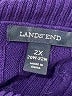 Lands' End 100% Baumwolle Purple Turtleneck Sweater Size 2X - photo 7