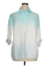 Talbots Outlet Color Block Teal 3/4 Sleeve Button-Down Shirt Size 1X - photo 1