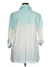 Talbots Outlet Color Block Teal 3/4 Sleeve Button-Down Shirt Size 1X - photo 2