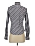Faconnable Stripes Gray Long Sleeve Blouse Size S - photo 2