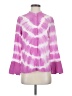 J.Crew 100% Silk Tie-dye Pink Long Sleeve Silk Top Size XS - photo 1