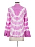 J.Crew 100% Silk Tie-dye Pink Long Sleeve Silk Top Size XS - photo 2
