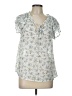 Blu Pepper 100% Polyester Blue Short Sleeve Blouse Size L - photo 1
