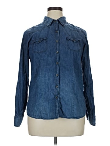 Girl Krazy Long Sleeve Button-Down Shirt (view 1)