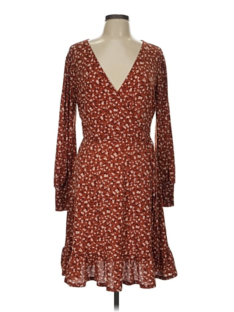 Pre-owned Kaileigh Casual Dress In Brown