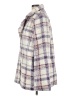 Cotton Bleu 100% Polyester Plaid Ivory Coat Size M - photo 5