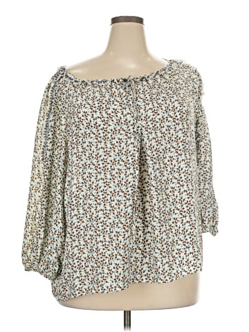Max Studio 3/4 Sleeve Blouse (view 1)