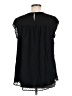 DR2 100% Polyester Black Short Sleeve Blouse Size M - photo 2