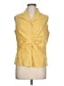 Andre Oliver Yellow Sleeveless Button-Down Shirt Size 12 - photo 1
