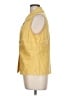 Andre Oliver Yellow Sleeveless Button-Down Shirt Size 12 - photo 5