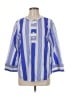 J.Crew 100% Cotton Stripes Blue 3/4 Sleeve Blouse Size M - photo 1