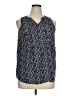 Croft & Barrow 100% Rayon Blue Sleeveless Blouse Size 0X - photo 1
