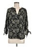 MICHAEL Michael Kors Paisley Black 3/4 Sleeve Blouse Size M - photo 1