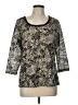 Citiknits Black 3/4 Sleeve Top Size L - photo 1